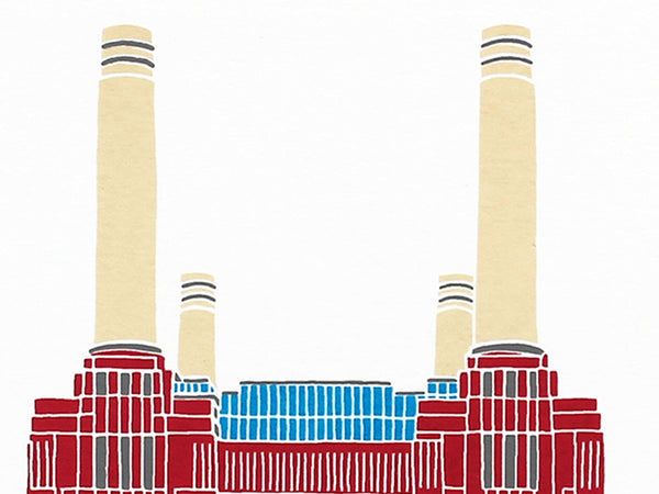 Battersea Power station screen print by Liz Whiteman Smith