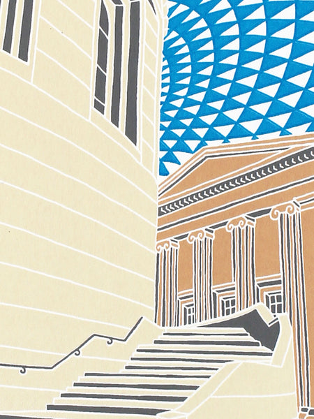 British Museum screen print by Liz Whiteman Smith