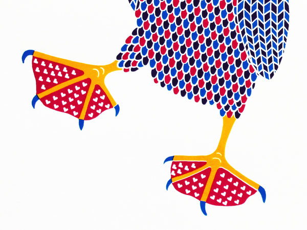 two dancing blue footed boobies print