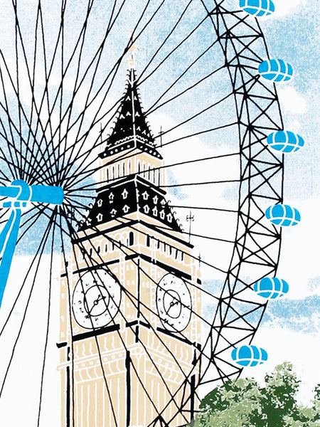 London Eye & Big Ben screen print