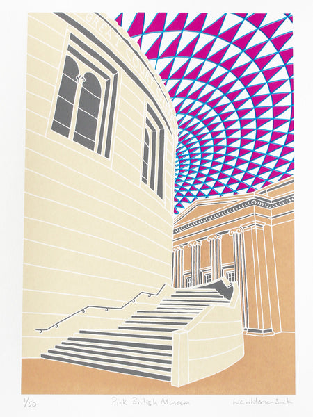 British Museum screen print by Liz Whiteman Smith