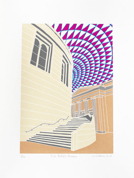 British Museum screen print by Liz Whiteman Smith