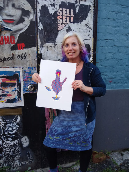 Salsa dancing booby bird print