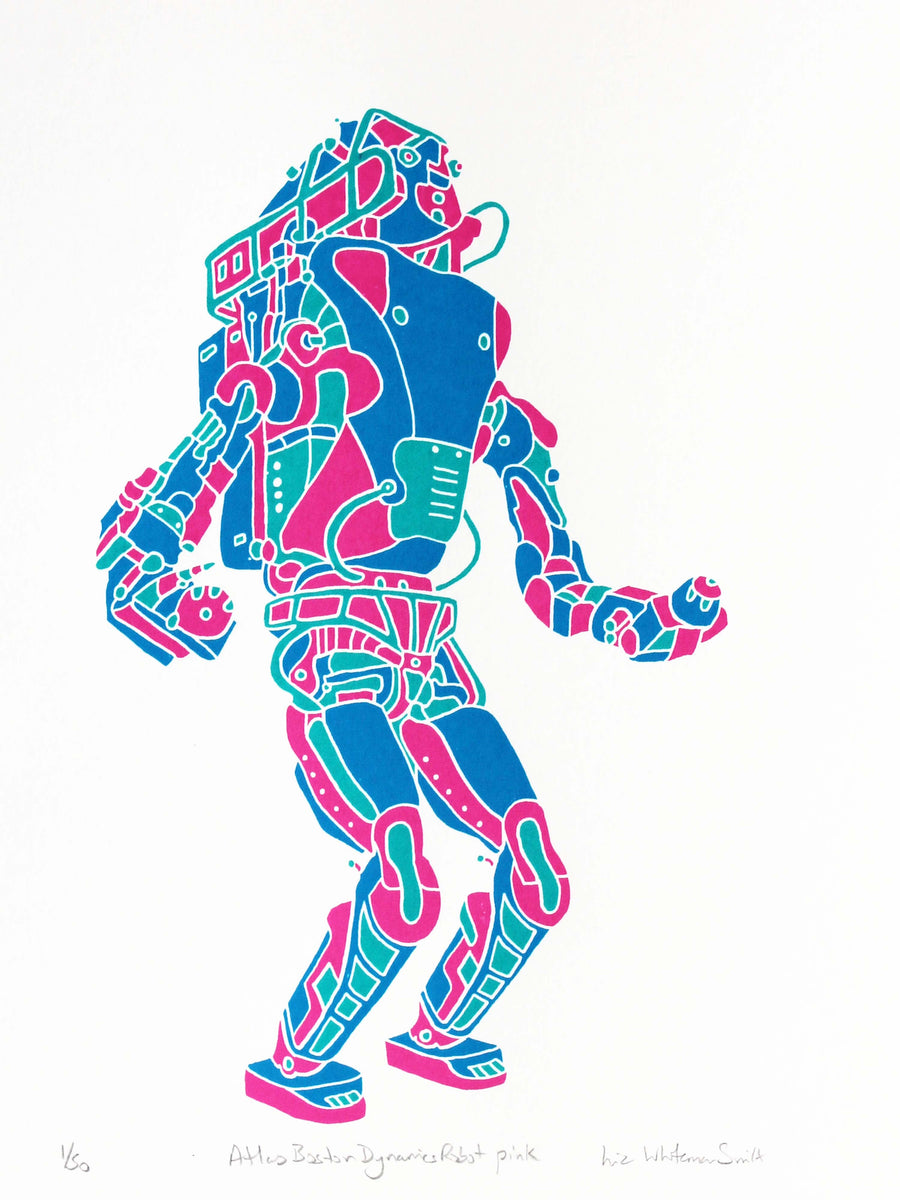 Atlas Boston Dynamics robot -Pink Teal – Liz Whiteman Smith