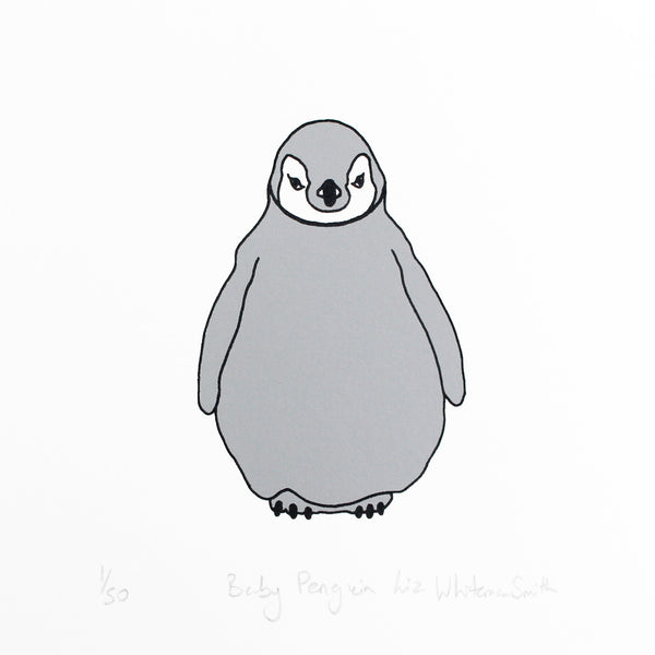 Baby penguin screen print