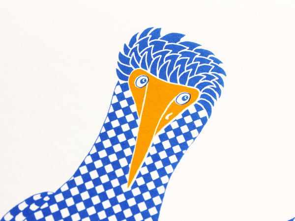 Blue check footed booby, edition II