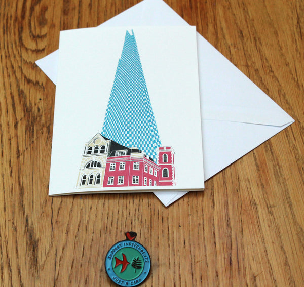 Blue Shard greetings card