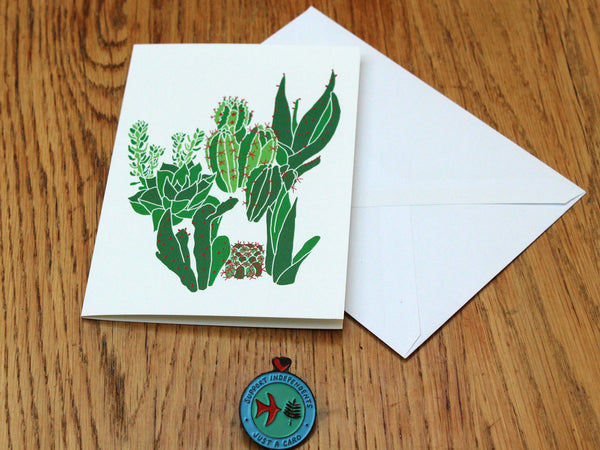 Cactus love greetings card