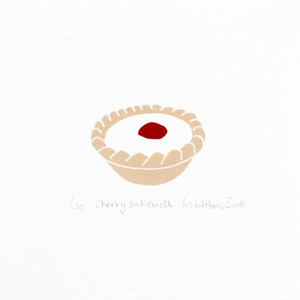 Cherry bakewell mini screen print