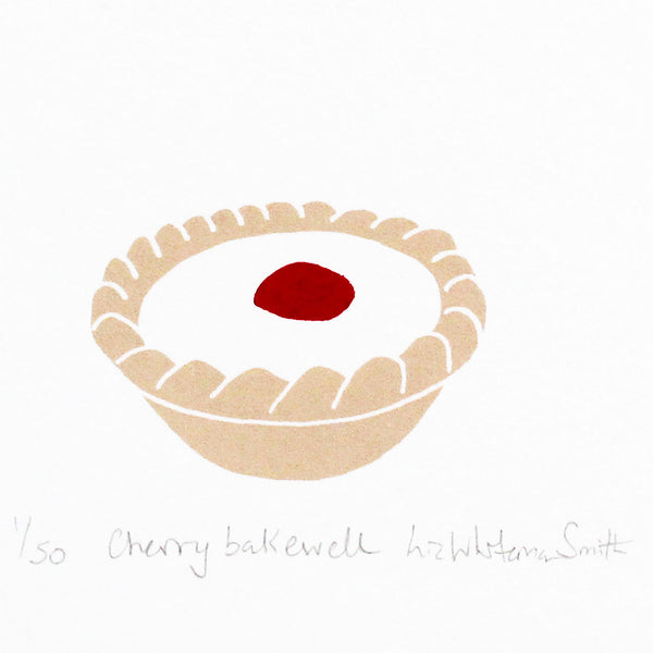 Cherry bakewell mini screen print