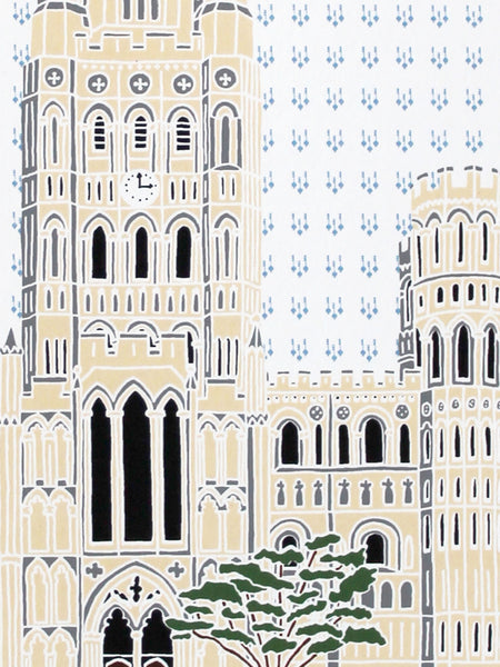 Ely Cathedral screen print by Liz Whiteman Smith