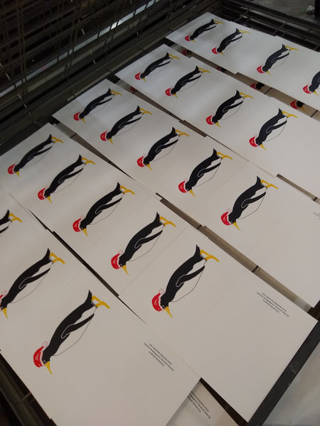 Christmas penguin Christmas card