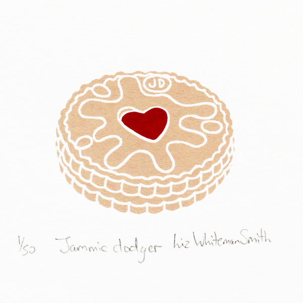 Jammie dodger biscuit mini print