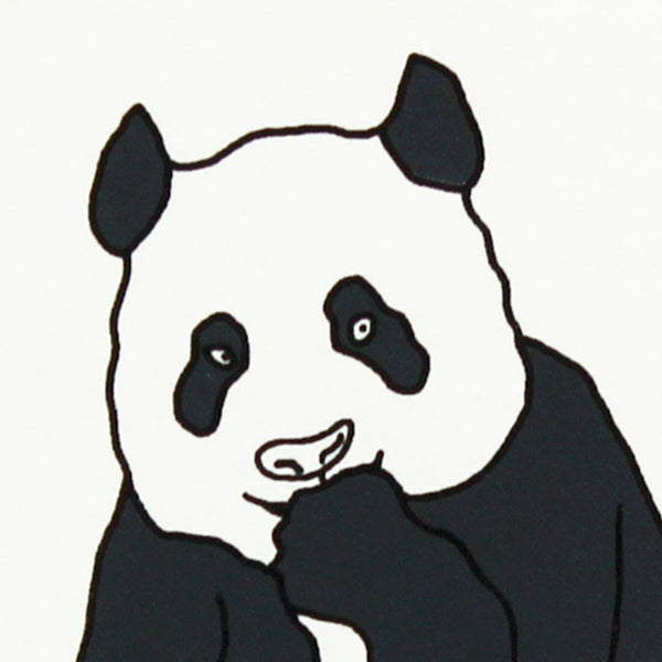 Panda mini screen print by Liz Whiteman Smith