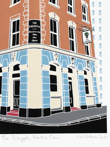 The Pineapple pub in Kentish Town 7 colour screen print
