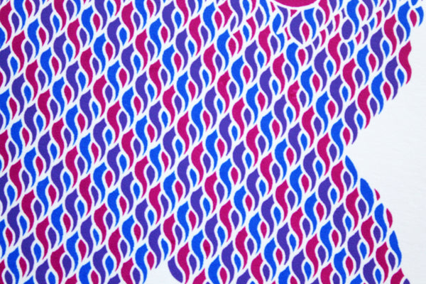 Pink screen print of a koala bear by Liz Whiteman Smith