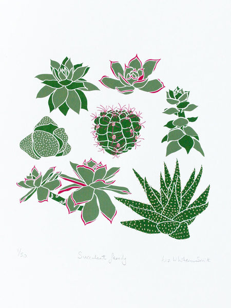 screen print of cactus by Liz Whiteman Smith