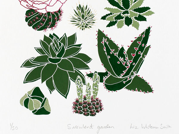 print of cactus plants by Liz Whiteman Smith