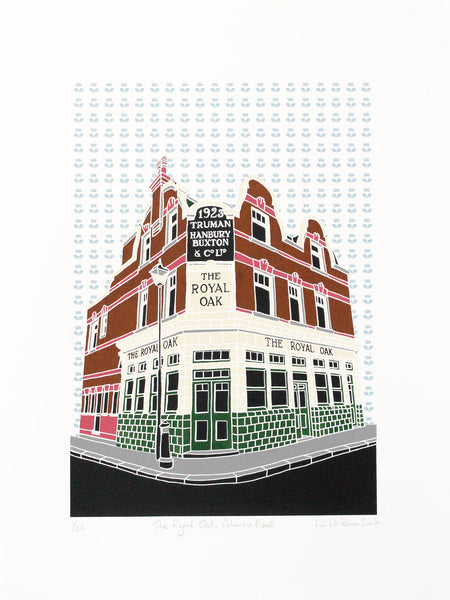 Royal Oak pub, Columbia Road screen print