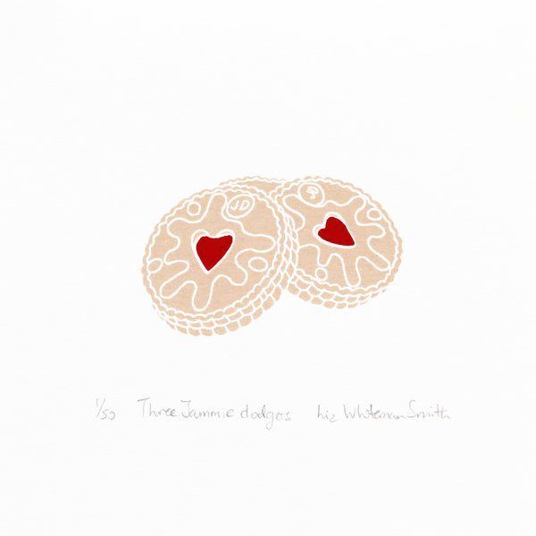 Three jammie dodger mini screen prints
