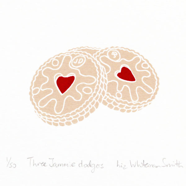 Three jammie dodger mini screen prints