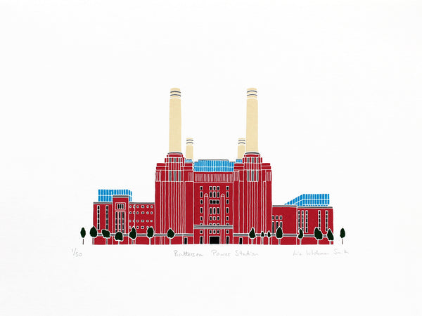 Battersea Power station screen print by Liz Whiteman Smith