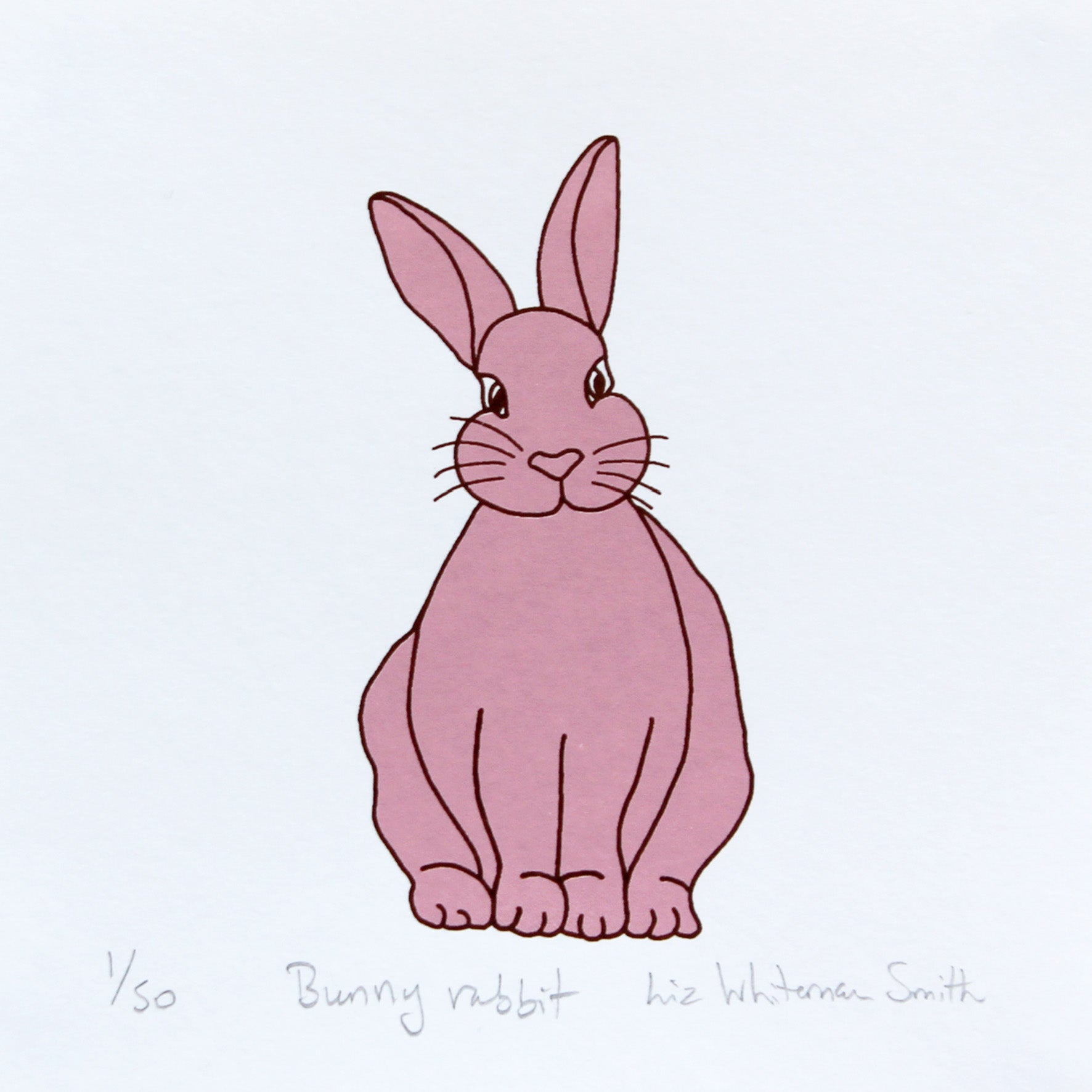 Bunny Rabbit print – Liz Whiteman Smith Screen Prints