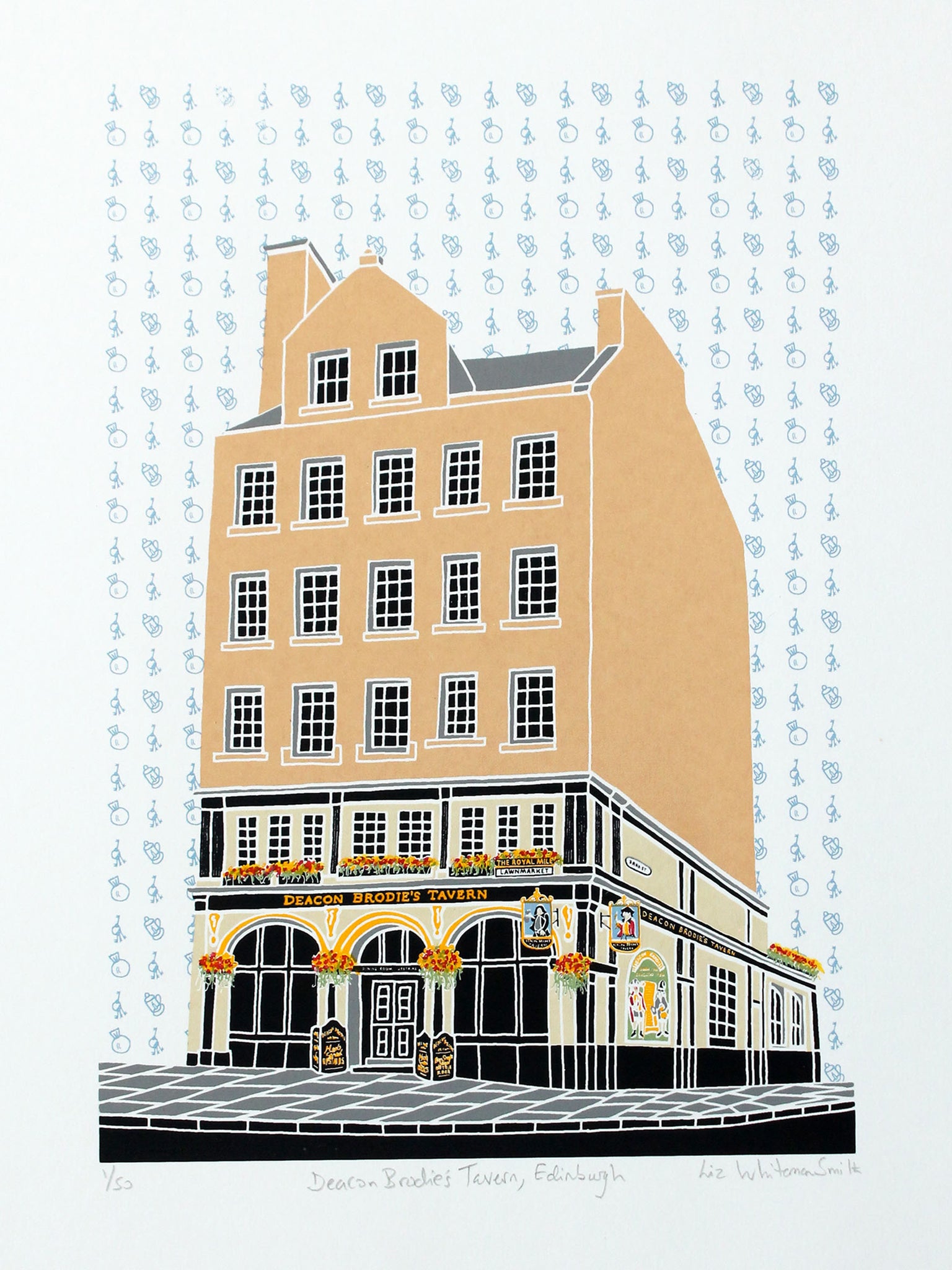 Print of the Deacon Brodie's Tavern, an Edinburgh pub