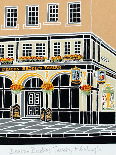 Print of the Deacon Brodie's Tavern, an Edinburgh pub