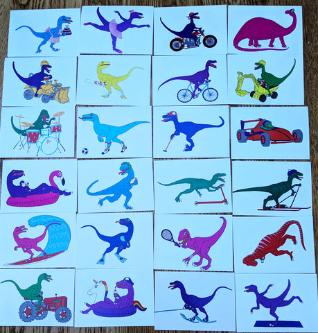 Multi pack of 10 dinosaur cards