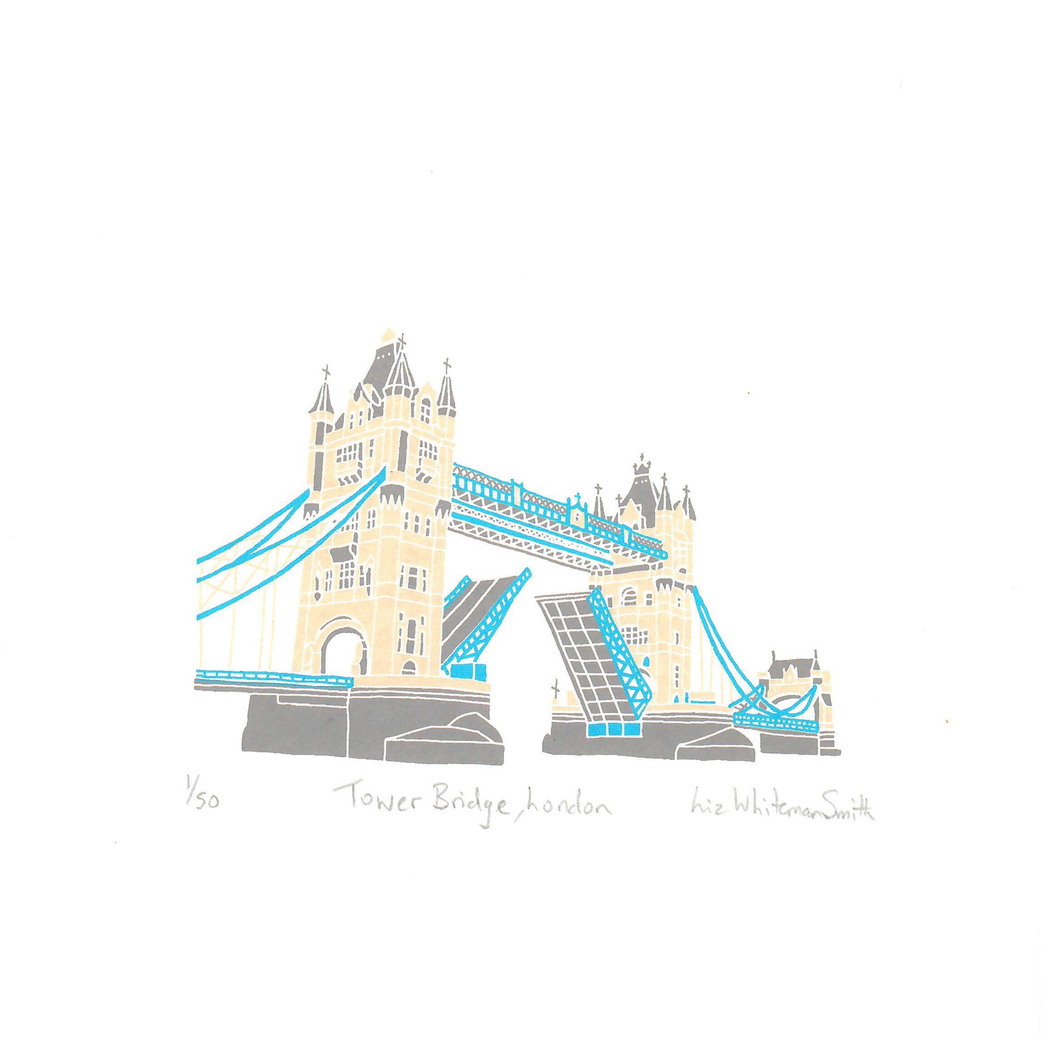 Print of the iconic Tower Bridge in London