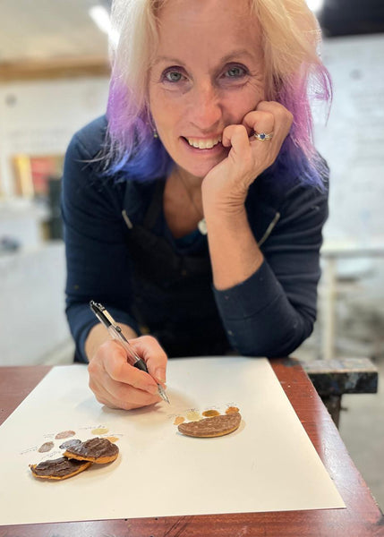 Liz with paint samples