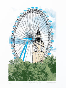 London Eye & Big Ben screen print