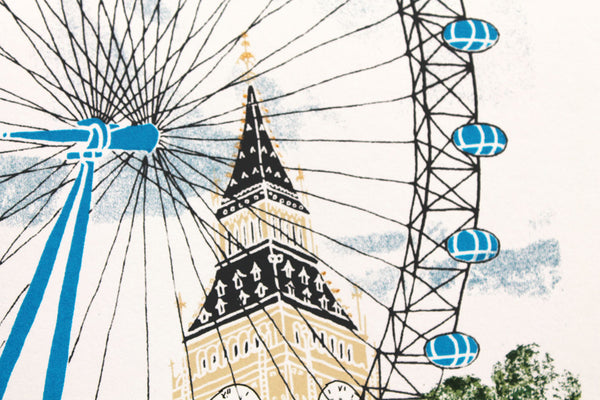 London Eye & Big Ben screen print
