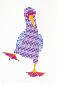Colourful Dancing bird screen print