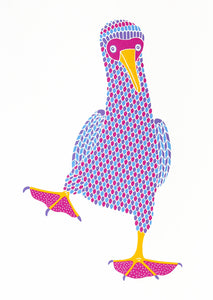 4 Pink dancing booby cards