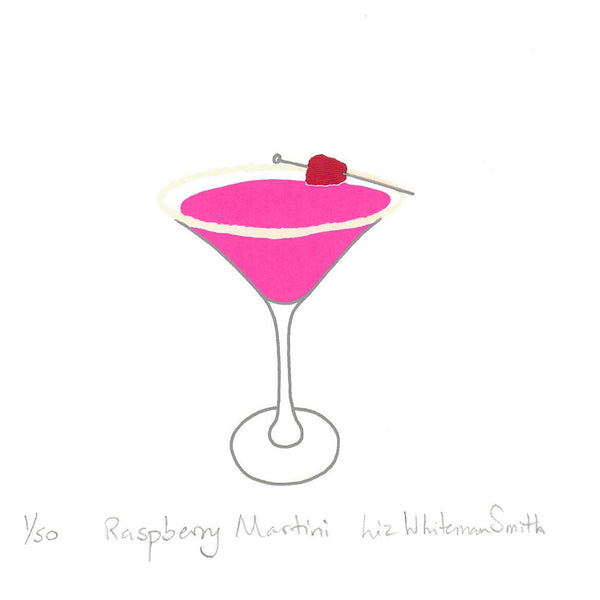 Raspberry Martini Cocktail print