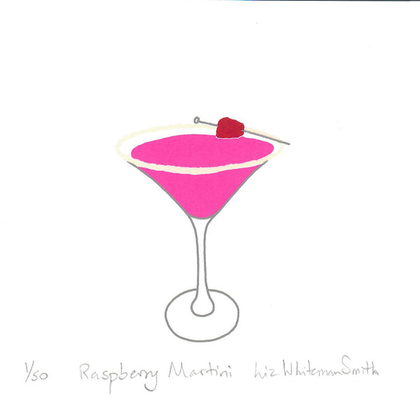 Raspberry Martini Cocktail print