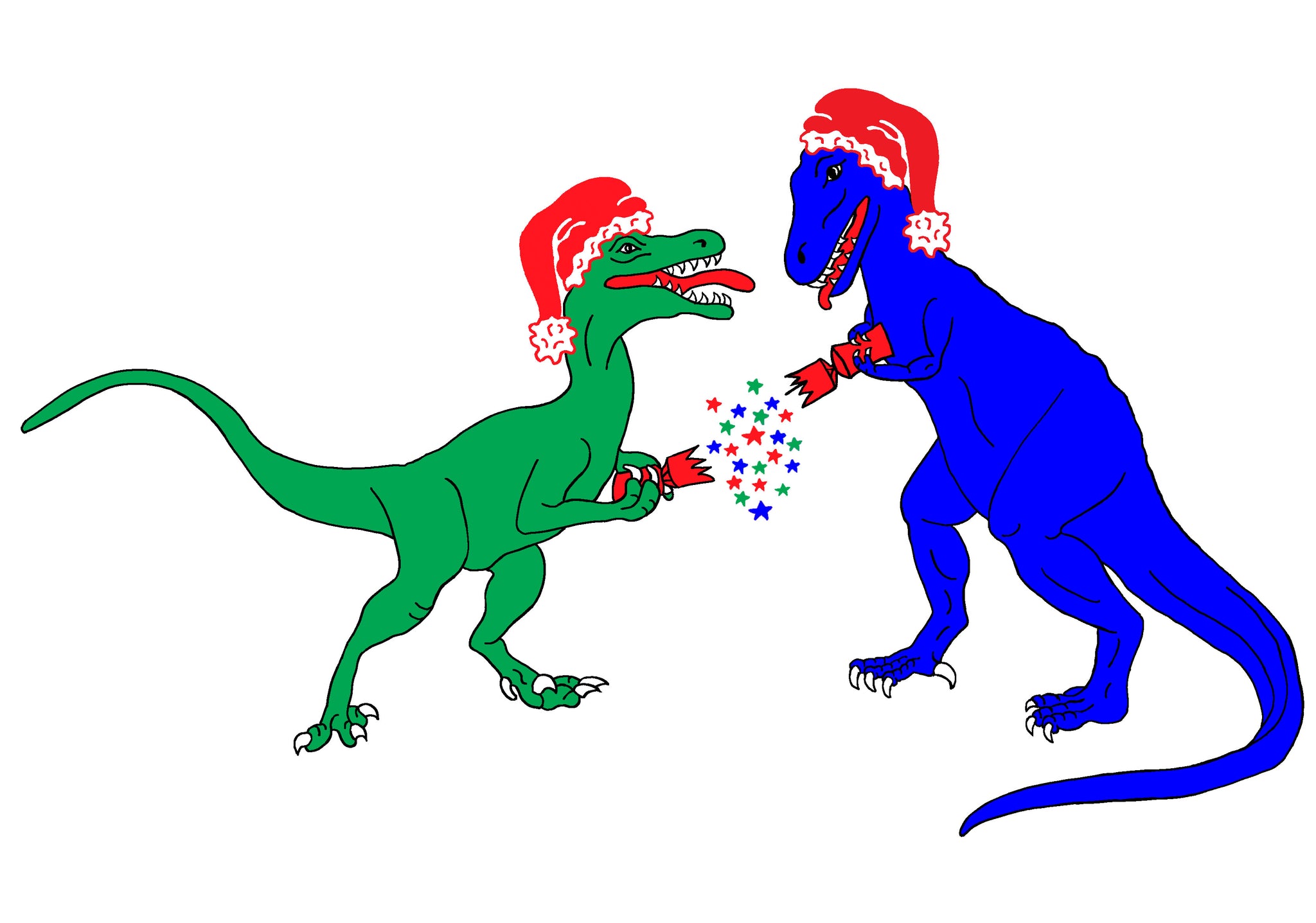 Christmas cracker dinosaurs