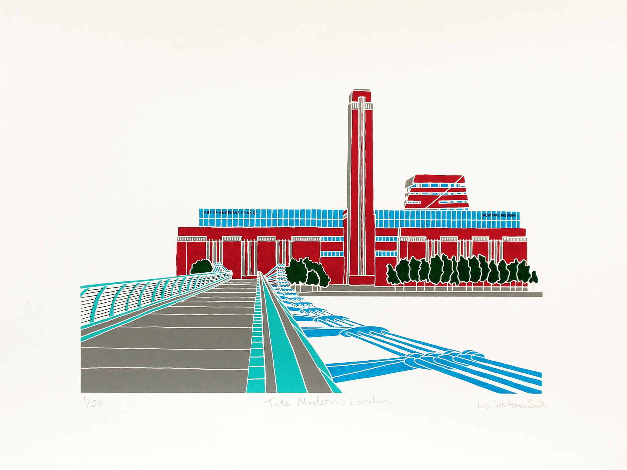 Print of Tate Modern Art Gallery in London 