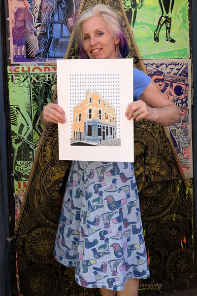 Print of The Flask pub held by Liz