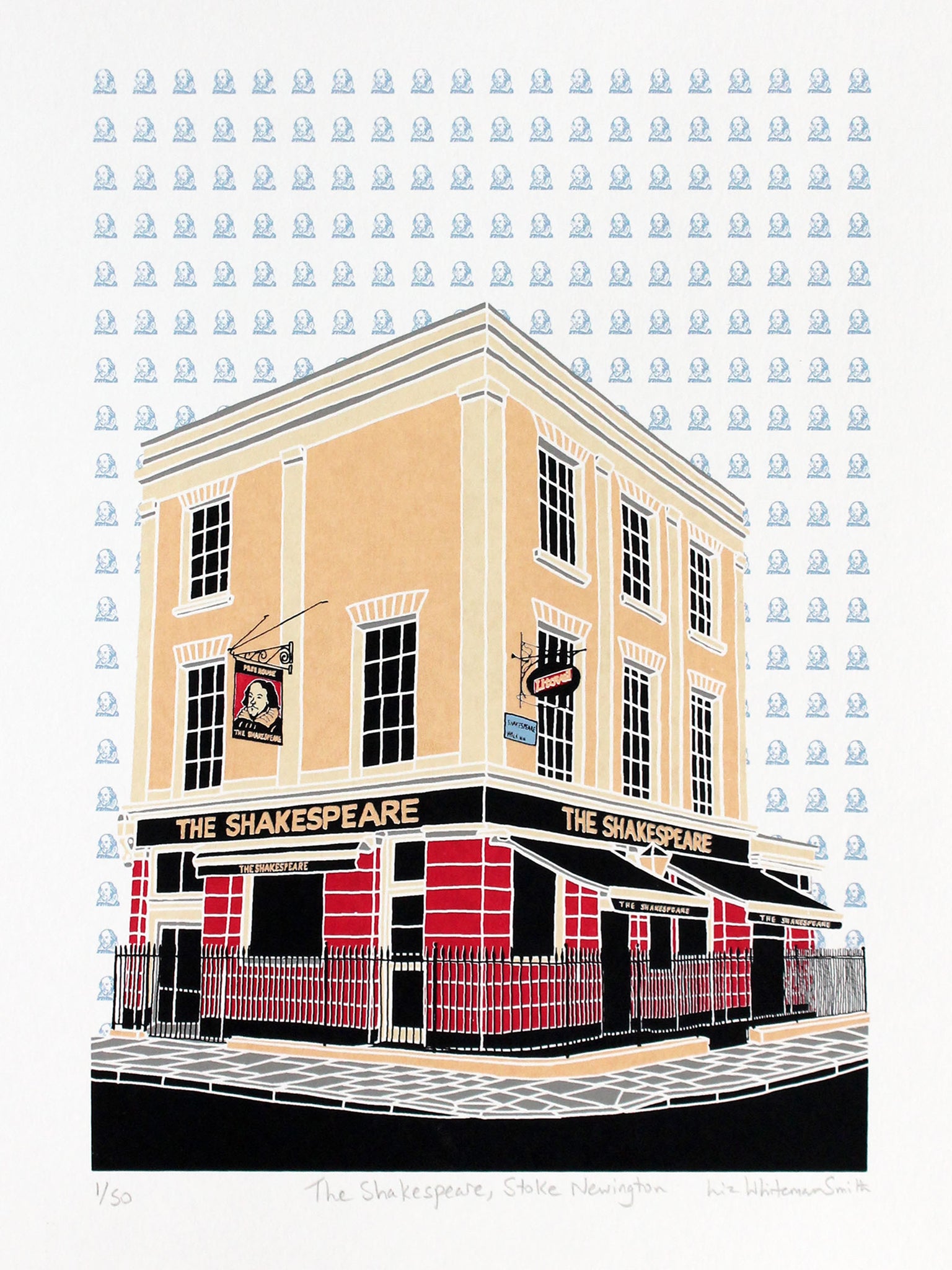 The Shakespeare pub in Stoke Newington print