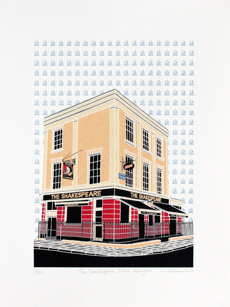 The Shakespeare pub in Stoke Newington print