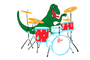 4 Velociraptor drummer cards