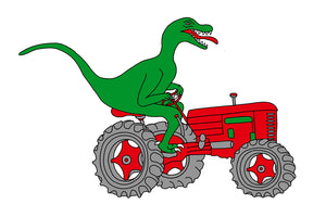4 Velociraptor tractor cards