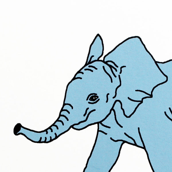 Baby elephant screen print