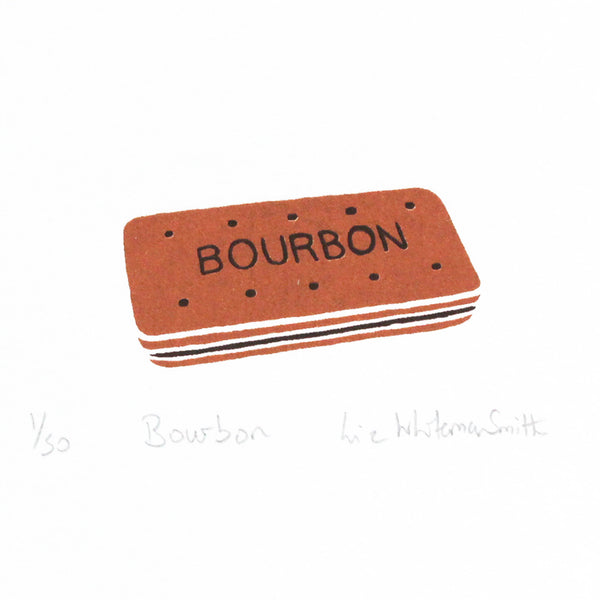 Bourbon chocolate biscuit mini screen print