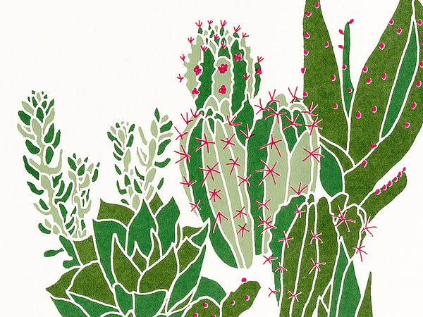 screen print of cactus by Liz Whiteman Smith