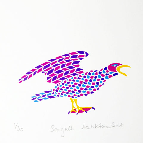 Multicoloured sea gull