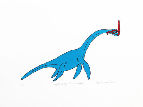Snorkelling plesiosaurus - dinosaur